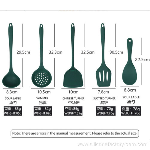 Five-piece kitchenware set silicone soup spoon rice spoon